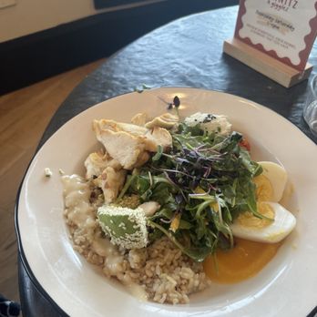 Harvest - Buddha Bowl of Goodness with added chicken - Coffee & Tea Near Me - Midway, Utah