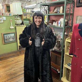 King Richard's Antique Center - Me in a coat I ended up buying - Antiques Near Me - Whittier, California