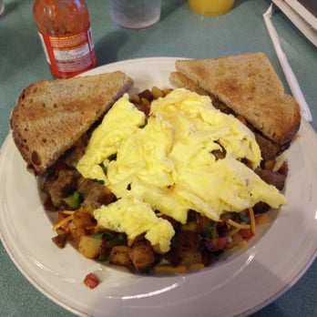 Ellen's Bakery & Cafe - Spicy sausage hash and two eggs. - Bakeries Near Me - Sylvan Lake, Michigan Ellen's Bakery & Cafe - Spicy sausage hash and two eggs. - Bakeries Near Me - Sylvan Lake, Michigan