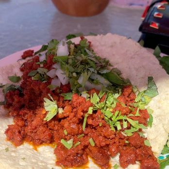 Arianas Market - Chorizo taco with handmade tortilla - Mexican Near Me - Morro Bay, California