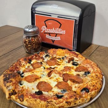 Pizzabilities - 10" Pepperoni and Black Olive Pizza - Pizza Near Me - Alpine, California