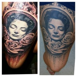 Dreams Collide Tattoo - Thigh Piece done by Wes Schulz! :)