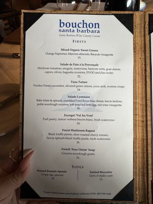 Menu photo 2 Bouchon Santa Barbara, CA Menu photo 2 Bouchon Santa Barbara, CA