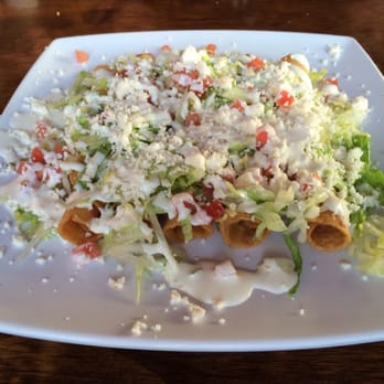La Cabana de Raya - Wife's flautas looked good but were dry & also over cooked. Too crunchy. I had to agree. - Mexican Near Me - Astoria, Oregon La Cabana de Raya - Wife's flautas looked good but were dry & also over cooked. Too crunchy. I had to agree. - Mexican Near Me - Astoria, Oregon