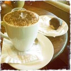 Bon Amici - Coffee and choc-top profiterole!