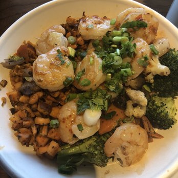 Original ChopShop - Red chili lime shrimp bowl with sweet potato hash - New American Near Me - Irving, Texas