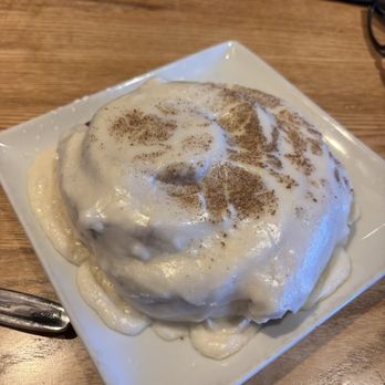 Roots Seasonal Cuisine - FLUFFY CINNAMON ROLL - New American Near Me - Lee's Summit, Missouri