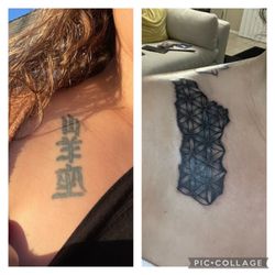 Sky High Ink - Before and After cover up- it needed an update