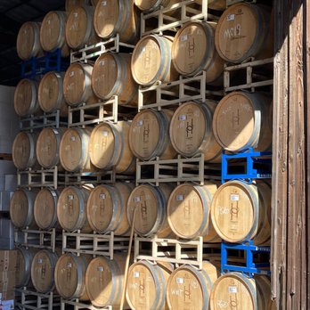 Harmony Cellars - barrels stacked on pallets - Wineries Near Me - Harmony, California Harmony Cellars - barrels stacked on pallets - Wineries Near Me - Harmony, California
