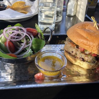 Echo Tap & Grille - The Vegetarian and side salad with house balsamic vinaigrette dressing on the side - Bars Near Me - Mountainside, New Jersey