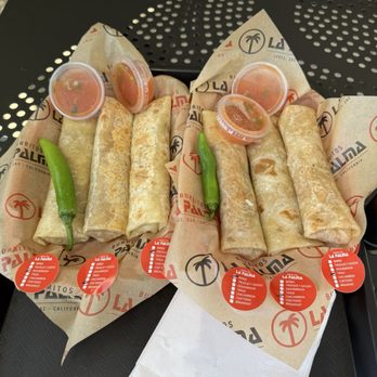 Burritos La Palma - The two of use ordered one of everything. Great way to experience them for the first time. - Mexican Near Me - Costa Mesa, California