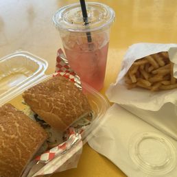 The Bird, French Fries, lemonade
