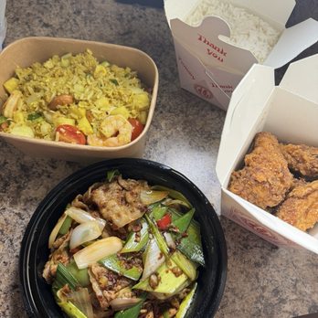 Flavor Treasure - Shrimp Thai Pineapple Fried Rice (Top Left) Szechuan Double Cooked Pork Belly (Bottom Left) Crispy Chicken Wings - Chinese Near Me - Tallahassee, Florida Flavor Treasure - Shrimp Thai Pineapple Fried Rice (Top Left) Szechuan Double Cooked Pork Belly (Bottom Left) Crispy Chicken Wings - Chinese Near Me - Tallahassee, Florida