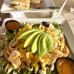 Southwest Chicken & Avocado Salad, Spicy Southwest Chicken sandwich. Huge portions. So good Southwest Chicken & Avocado Salad, Spicy Southwest Chicken sandwich. Huge portions. So good