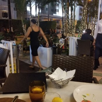 Dolce Italian - View from my table onto Collins Ave - Italian Near Me - Miami Beach, Florida