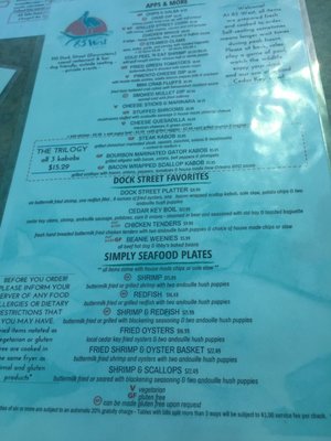 Menu photo 1 83 West Cedar Key, FL