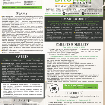 Naples Brunch - Menu - page 1 - Breakfast & Brunch Near Me - Naples, Florida Naples Brunch - Menu - page 1 - Breakfast & Brunch Near Me - Naples, Florida