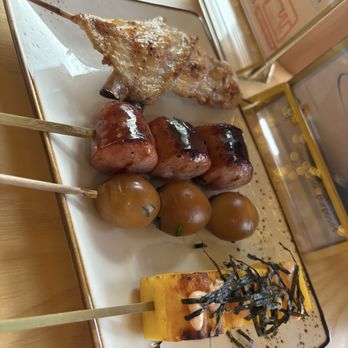 Kyushu Yakitori Izakaya - Various skewers (wing, sausage, quail egg, egg) - Japanese Near Me - Markham, Ontario