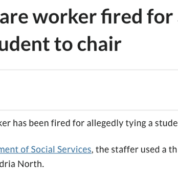 Vinci School - Vinci teacher tied student to chair article - Preschools Near Me - Alexandria, Virginia