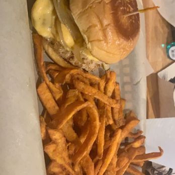 LA Burger - West Coast TURKEY Burger w/Sweet Potato Fries - Burgers Near Me - Carrollton, Texas