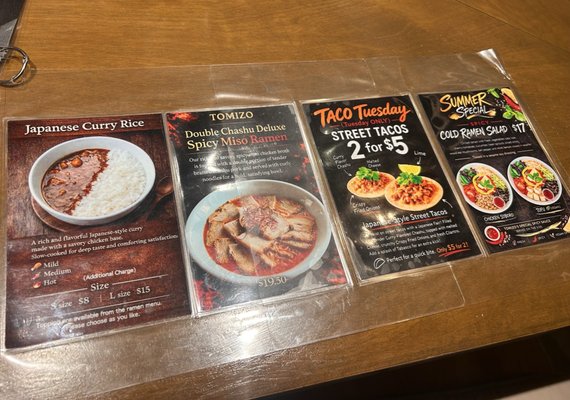 Menu photo 2 Tomizo Ramen Gardena, CA