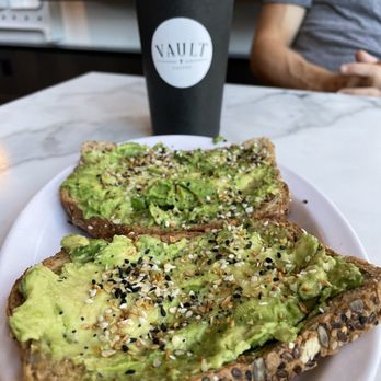 Vault Coffee - Avocado toast (w/Everything But The Bagel seasoning) - delish!!! - Coffee & Tea Near Me - Coeur d'Alene, Idaho Vault Coffee - Avocado toast (w/Everything But The Bagel seasoning) - delish!!! - Coffee & Tea Near Me - Coeur d'Alene, Idaho