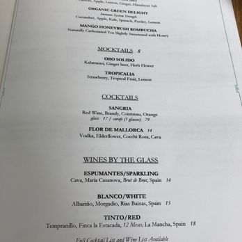 Del Mar - Menu - Spanish Near Me - Washington, DC, District of Columbia