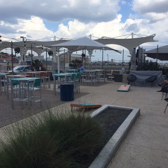 Austin South Terminal - Outside patio seating/gaming area! - Airport Terminals Near Me - Austin, Texas