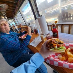 Barnyard Burgers and crispy chip style fries