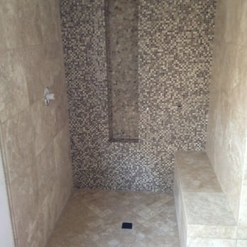 Handicap Shower Travertine Shampoo Box Pebble Stone Back Handicap Shower Travertine Shampoo Box Pebble Stone Back