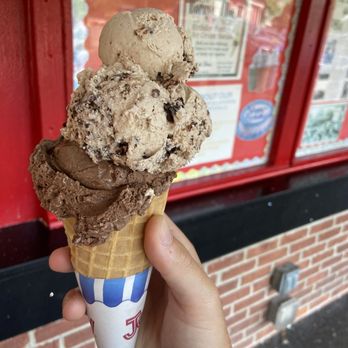 Applegate Farm Ice Cream - Peanut Butter Fudge Brownie and Chocolate Fudge in a waffle cone - Ice Cream & Frozen Yogurt Near Me - Montclair, New Jersey Applegate Farm Ice Cream - Peanut Butter Fudge Brownie and Chocolate Fudge in a waffle cone - Ice Cream & Frozen Yogurt Near Me - Montclair, New Jersey