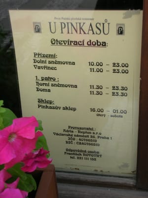 Menu photo 8 Restaurace U Pinkasů Prague, PR Menu photo 8 Restaurace U Pinkasů Prague, PR