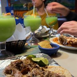 Los Portales - Lime Margaritas with Carnitas Tacos