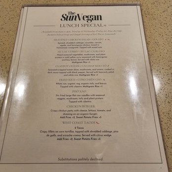 The Sun Vegan - Lunch Specials - Vegan Near Me - Fountain Valley, California The Sun Vegan - Lunch Specials - Vegan Near Me - Fountain Valley, California