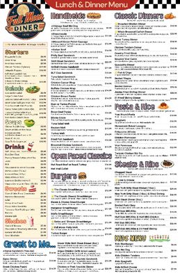Menu photo 4 Full Moon Diner Lake Bluff, IL Menu photo 4 Full Moon Diner Lake Bluff, IL