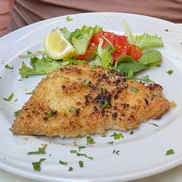 Almond crushed swordfish, very tasty . Almond crushed swordfish, very tasty .