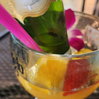 Village Grill - Peach Sangria Mimosa - American Near Me - San Jose, California Village Grill - Peach Sangria Mimosa - American Near Me - San Jose, California