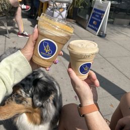 The lavender latte and the Bourbon latte The lavender latte and the Bourbon latte