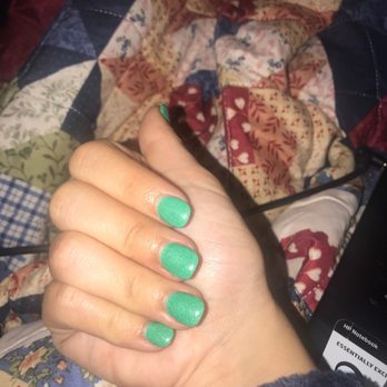 Admired Nails & Spa - Perfect shade of green/blue! Totally obsessed!! - Nail Salons Near Me - Largo, Florida