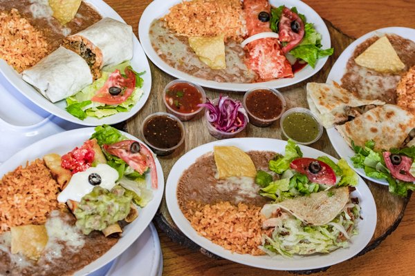 Photo of Super Taco Mexican Restaurants - Sacramento, CA, US. a variety of mexican food