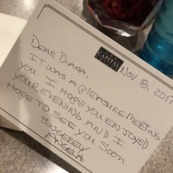 The Capital Grille - Update: THEY SENT US A THANK YOU CARD!!!! LOVE YPU ANGELA - Steakhouses Near Me - Mclean, Virginia The Capital Grille - Update: THEY SENT US A THANK YOU CARD!!!! LOVE YPU ANGELA - Steakhouses Near Me - Mclean, Virginia