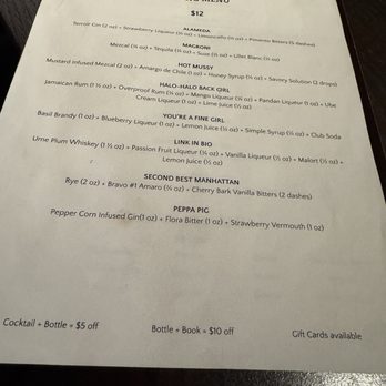 Mitch e Amaro - Spring 2026 Menu - Cocktail Bars Near Me - North Kansas City, Missouri