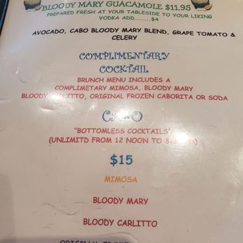 Cabo - Brunch Menu - Mexican Near Me - Rockville Centre, New York