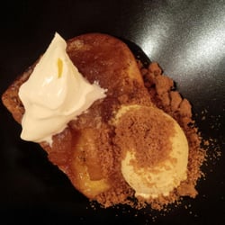 Du Plaisir à la Toque - Dessert : brioche perdue aux pommes, crème glacée speculoos