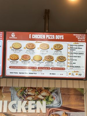 Menu photo 1 Echicken Pizza Boys Honolulu, HI Menu photo 1 Echicken Pizza Boys Honolulu, HI