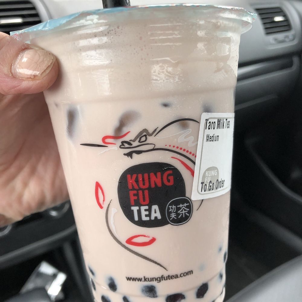 Kung Fu Tea - Medium taro tea - Bubble Tea Near Me - Columbus, Ohio Kung Fu Tea - Medium taro tea - Bubble Tea Near Me - Columbus, Ohio
