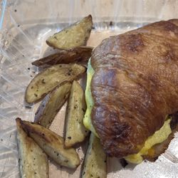 Vino Volo - Egg and cheese croissant with potatoes