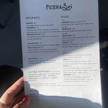 Sei Pizza Bar - Menu - Pizza Near Me - Los Angeles, California