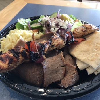 Athens West - lamb and chicken platter. - Greek Near Me - Huntington Beach, California