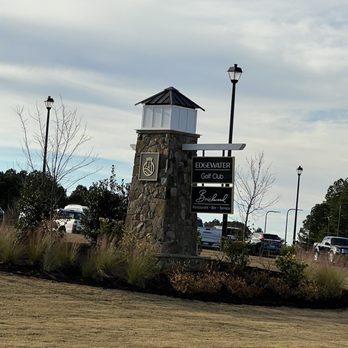 Edgewater Golf Club - The 'new' sign adverstsing the new Club House, Pro Shop & Brickwood Restaurant and Bar - Golf Near Me - Lancaster, South Carolina